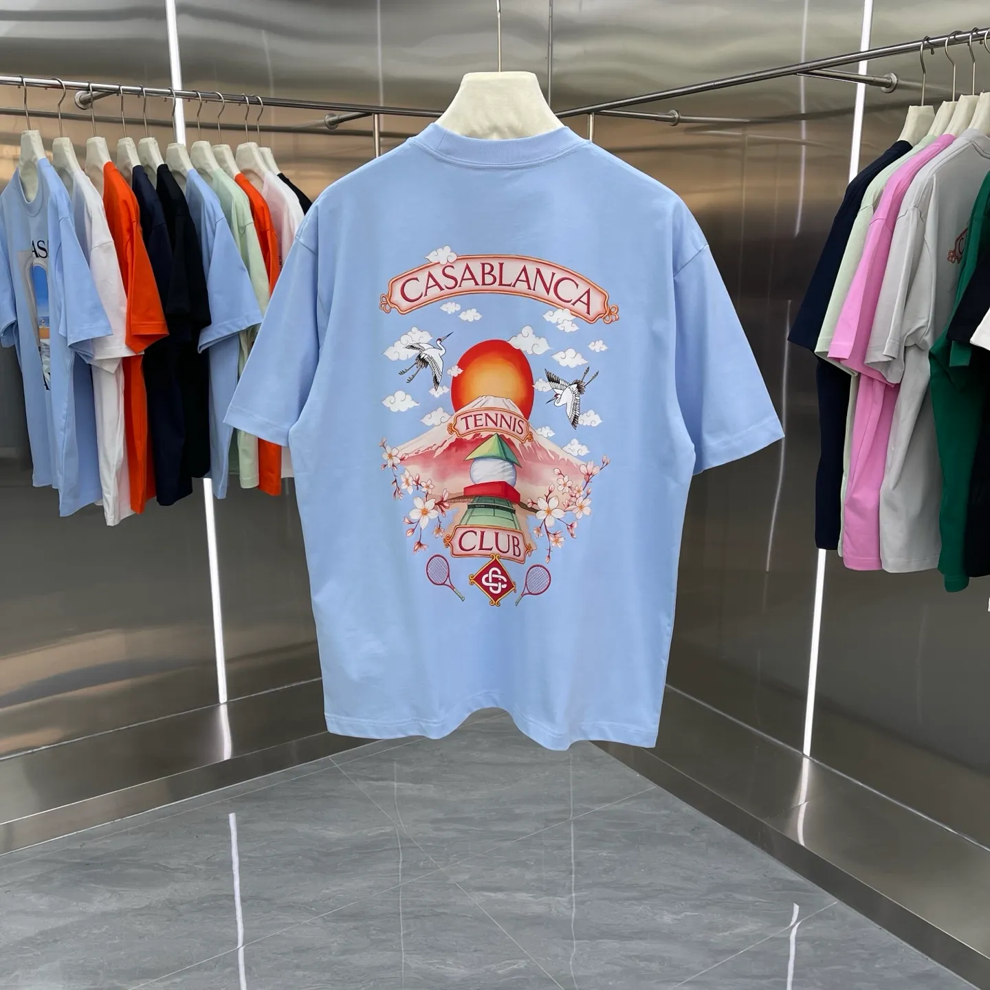 New Arrival Casablanca Classic Series T ～ ， ， 。 ， Classic ， In Stock ！ ：White Black Green Gray Light Green Blue Royal Blue Orange（8 ） Size：S M L XL XXL